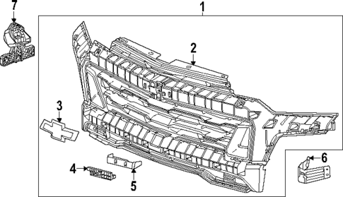 Grille & Components for 2023 Chevrolet Colorado #0