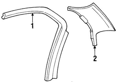 Interior Trim - Quarter Panels for 1995 Buick Skylark #1
