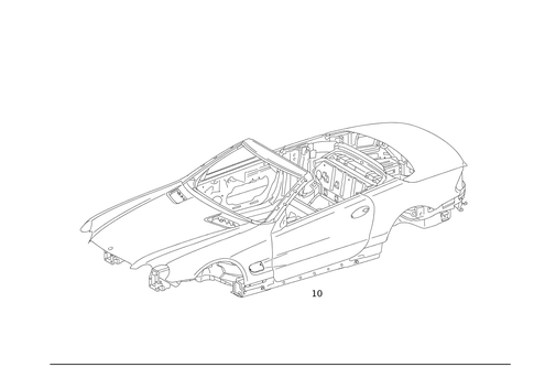 Body Shell for 2011 Mercedes-Benz SL63 AMG #0