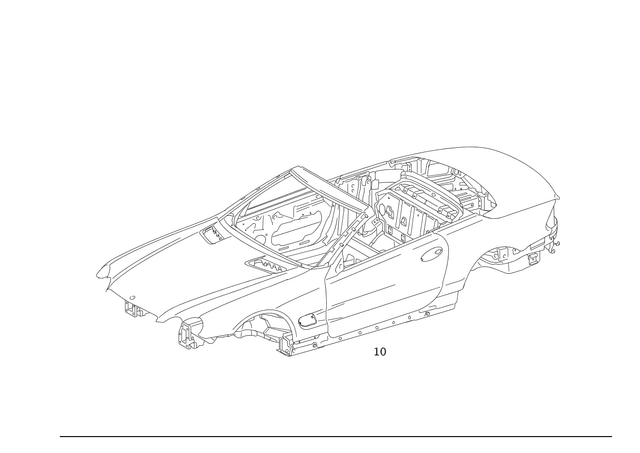 2306000705 - Body Shell: Body-in-White for Mercedes-Benz: SL500, SL55 AMG, SL550, SL63 AMG Image image