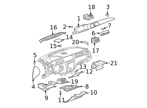 Instrument Panel Components for 2007 Buick LaCrosse #0