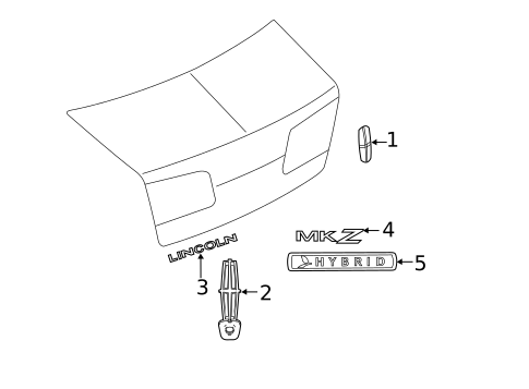 Exterior Trim - Trunk for 2012 Lincoln MKZ #0