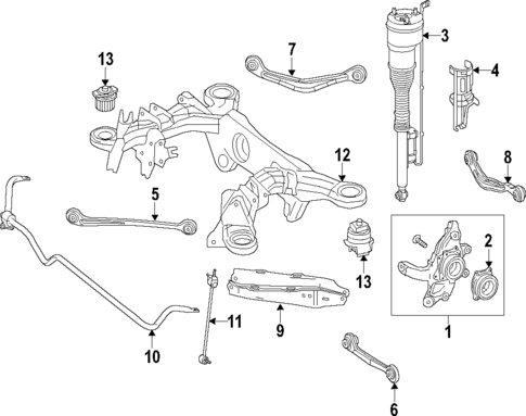Rear Suspension for 2021 Mercedes-Benz S63 AMG #0