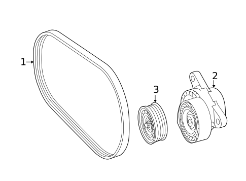 Belts & Pulleys for 2013 Mercedes-Benz E 350 #1