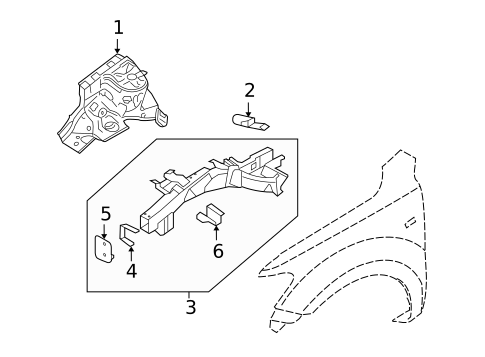 Inner Components for 2010 Hyundai Santa Fe #0