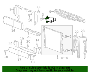 2018-2024 GM Driver Side Radiator Upper Bracket 84250351 | OEM Parts Online