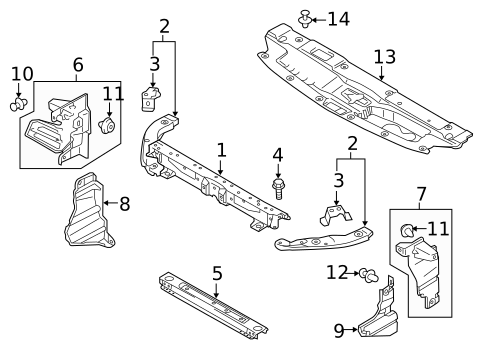 Radiator Support for 2025 Mitsubishi Eclipse Cross #1