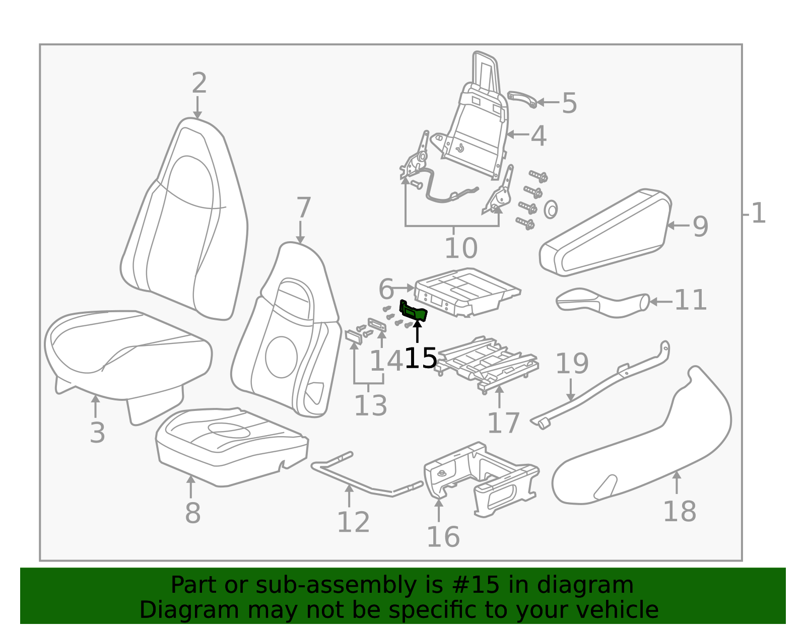 Front Seat Adjuster Switch Bracket 88979465 GM | GMPartsDirect.com