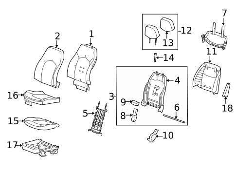 Driver Seat Components for 2010 Cadillac CTS #2
