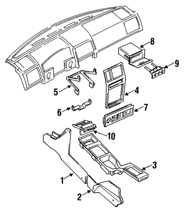 4478633055AY - Body: Console Panel for Audi Image