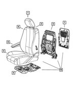 1JA89D5AA - Interior Trim: Front Headrest for Mopar Image