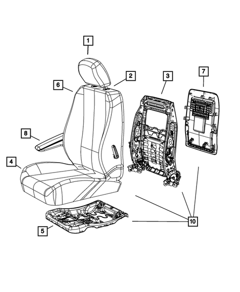 Front Seats - First Row for 2009 Chrysler Town & Country #6