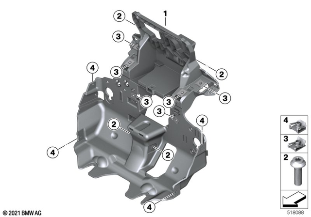 46639445297 - Frame and Mounting Parts: Front Panel Carrier -  for BMW-Motorrad Image