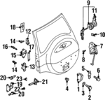 8971760541 - : Handle, Outside for Isuzu Image