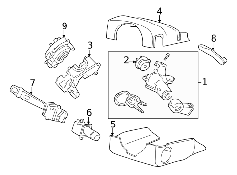 Shroud, Switches & Levers for 2006 Volvo S80 #0