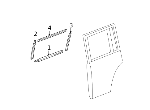 Exterior Trim - Rear Door for 2004 Scion xB #0