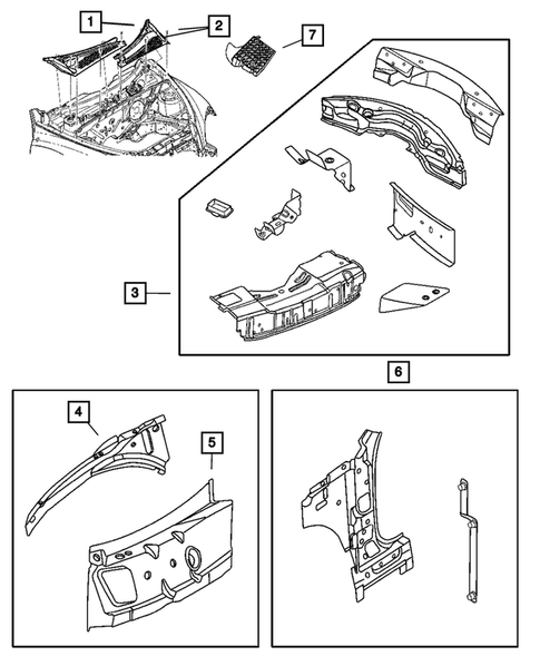 Cowl and Dash Panel for 2006 Chrysler PT Cruiser #0