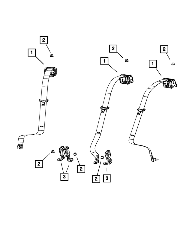 « 1SW10DX9AA – Restraints : Ens Boucle-ceint Securite Ens Boucle, Côté Gauche pour Mopar Image »