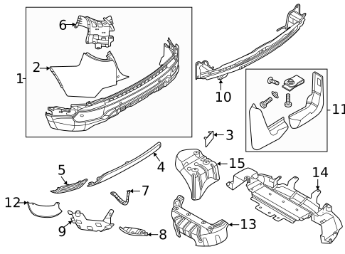 Bumper & Components - Rear for 2022 Land Rover Discovery Sport #1