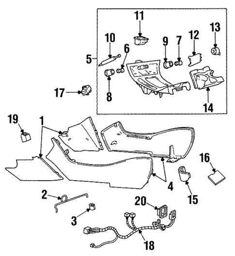 Front Console for 1996 Oldsmobile Aurora #0
