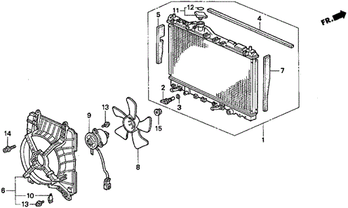Radiator (Denso) (V6) for 1996 Acura TL #0