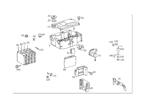 Apparatus Case and Control Units for 1994 Mercedes-Benz SL320 #1