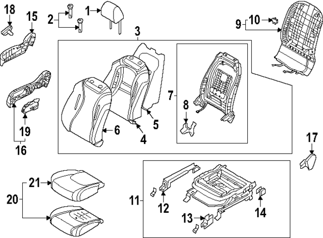 88260R0030KXA - : Cushion Cover for Kia Image