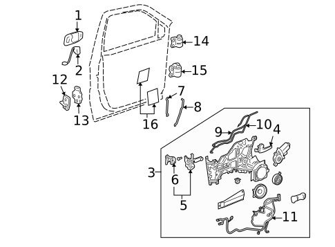 Lock & Hardware for 2007 Chevrolet Uplander #0