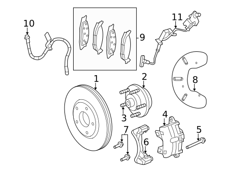 Front Brakes for 2011 Chrysler 200 #0