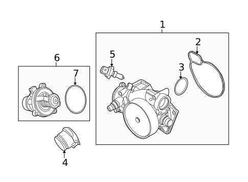 Water Pump for 2015 BMW X5 #0