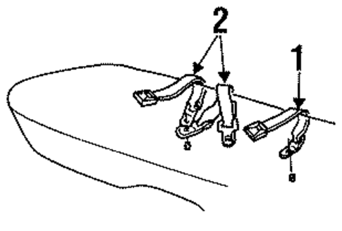 Rear Seat Belts for 1993 Buick Century #0