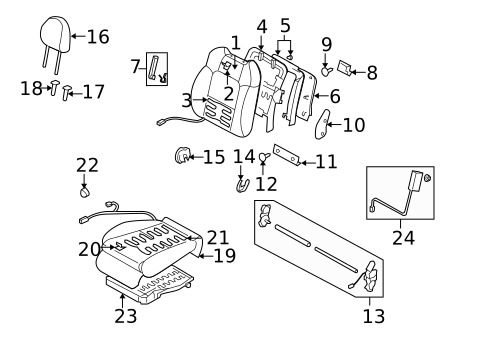 Front Seat Components for 2009 Subaru Legacy #0