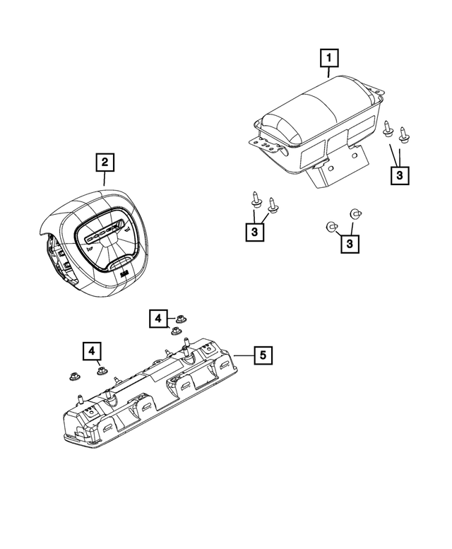 6RS491VXAB - Restraints: Driver Air Bag for Mopar Image image