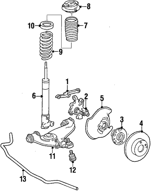 1243262800 - Suspension: Suspension Shock Absorber for Mercedes-Benz Image