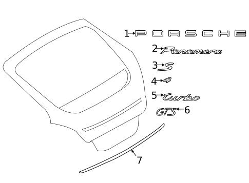 Exterior Trim - Lift Gate for 2013 Porsche Panamera #0