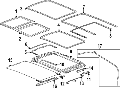 Sunroof for 2025 GMC Acadia #0