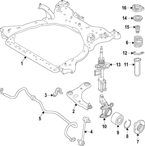 Suspension Components for 2007 Mazda CX-9 #1