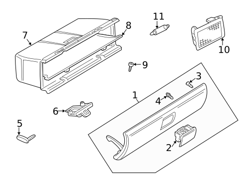 Glove Box for 2002 Land Rover Freelander #0