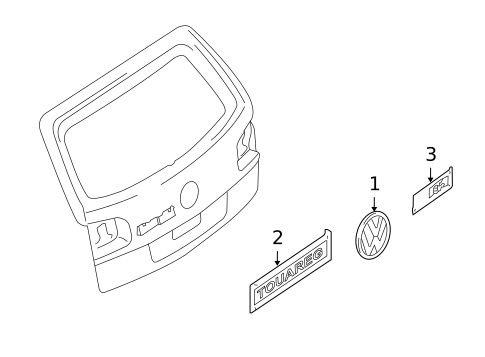 Exterior Trim - Lift Gate for 2004 Volkswagen Touareg #0