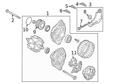 Alternator for 2019 Hyundai Veloster #0