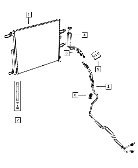 Transmission Oil Cooler, and Lines for 2013 Ram 2500 #0