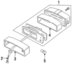 345597 - : 1994-1995 Land Rover Defender 90 - License Lamp Case for Land Rover: Defender 90 Image
