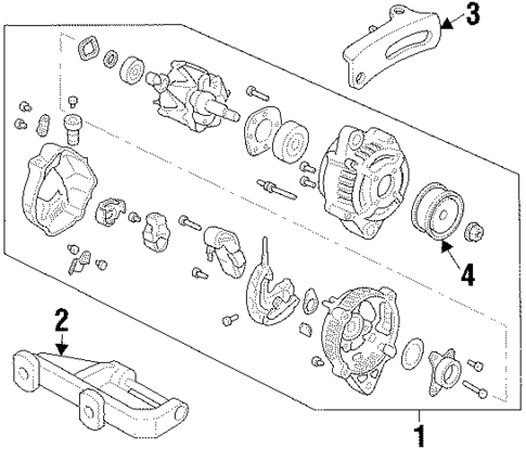 Alternator for 1995 Honda Civic del Sol #1