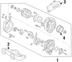 31112P01000 - Electrical: Alternator Mount Bracket for Honda: Civic, Civic del Sol Image