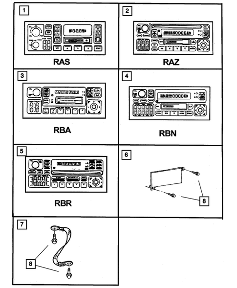 Radio, Antenna, and Speakers for 2001 Dodge Ram 2500 #4