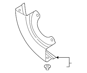 5Q1612163A - Body: Power Brake Booster Brace for Audi Image