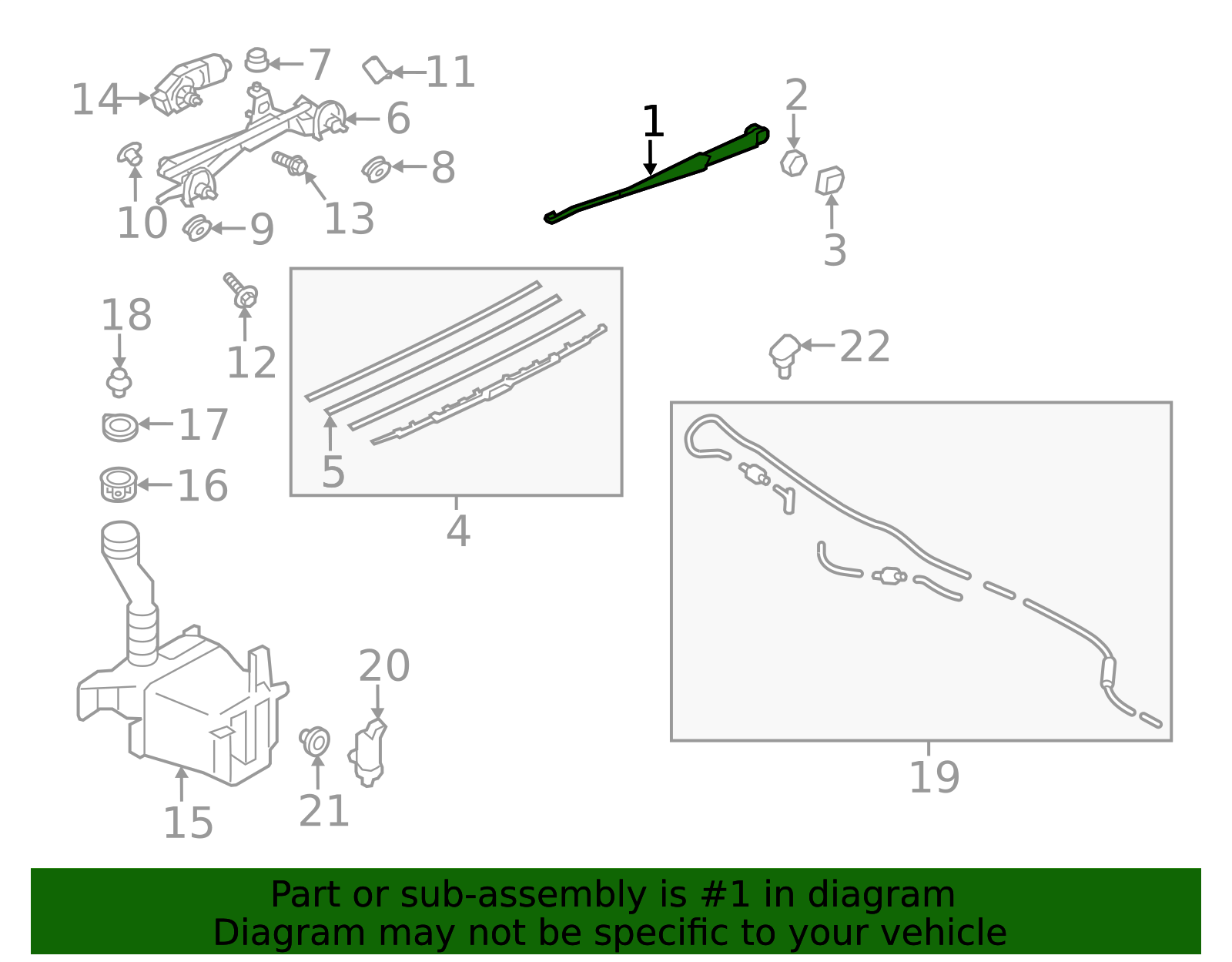 2012-2021 Subaru Wiper Arm 86532FJ060 | Subaru Parts Store