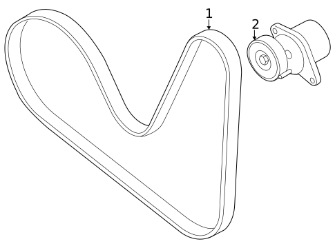 Accessory Drive Belt System Components for 2025 Volkswagen Atlas Cross Sport #0