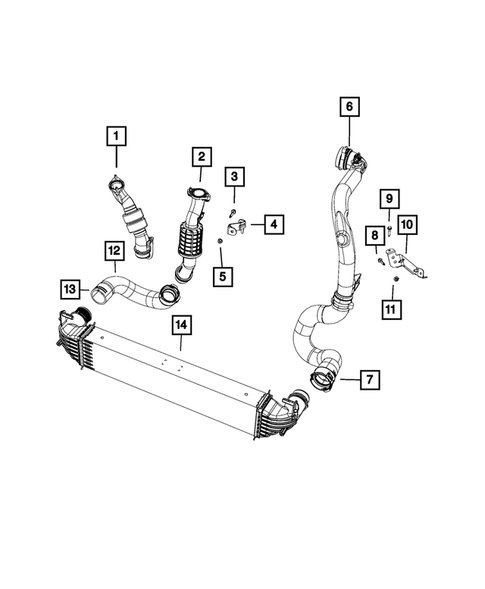 Radiator and Related Parts; Charge Air Cooler for 2018 Jeep Renegade #7