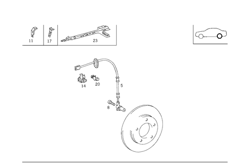 Rear Axle Wiring for 2003 Mercedes-Benz CLK 430 #0